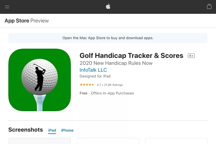 Golf Handicap Tracker App